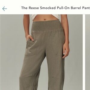 Reese smocked pull-on barrel pants